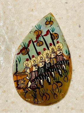 Vintage guitar pick hand painted